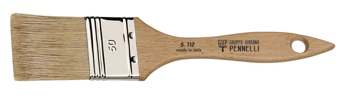 Pennellessa manico legno mm.6, con setola bionda