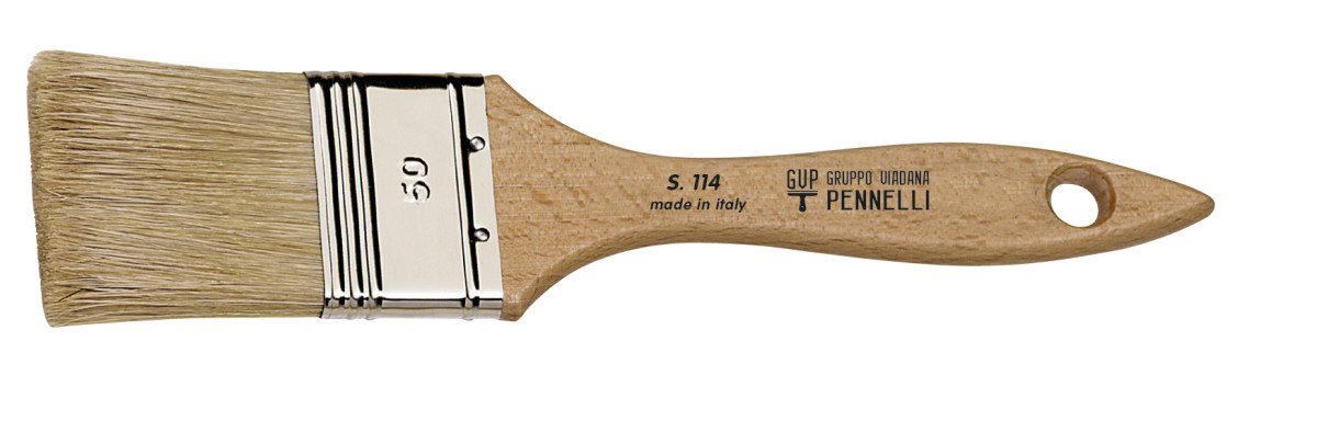 Pennellessa manico legno mm.9, con setola bionda