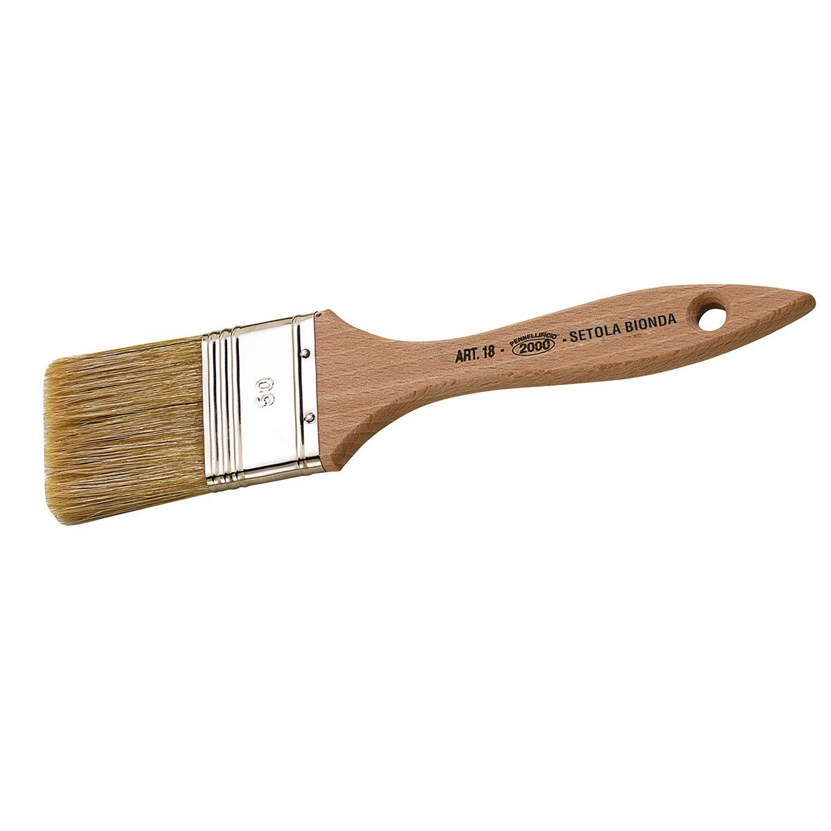 Pennellessa manico legno 9 mm, con setola bionda
