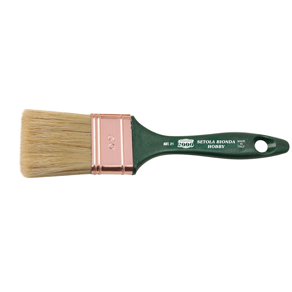Pennellessa manico plastica pieno, colore verde scuro