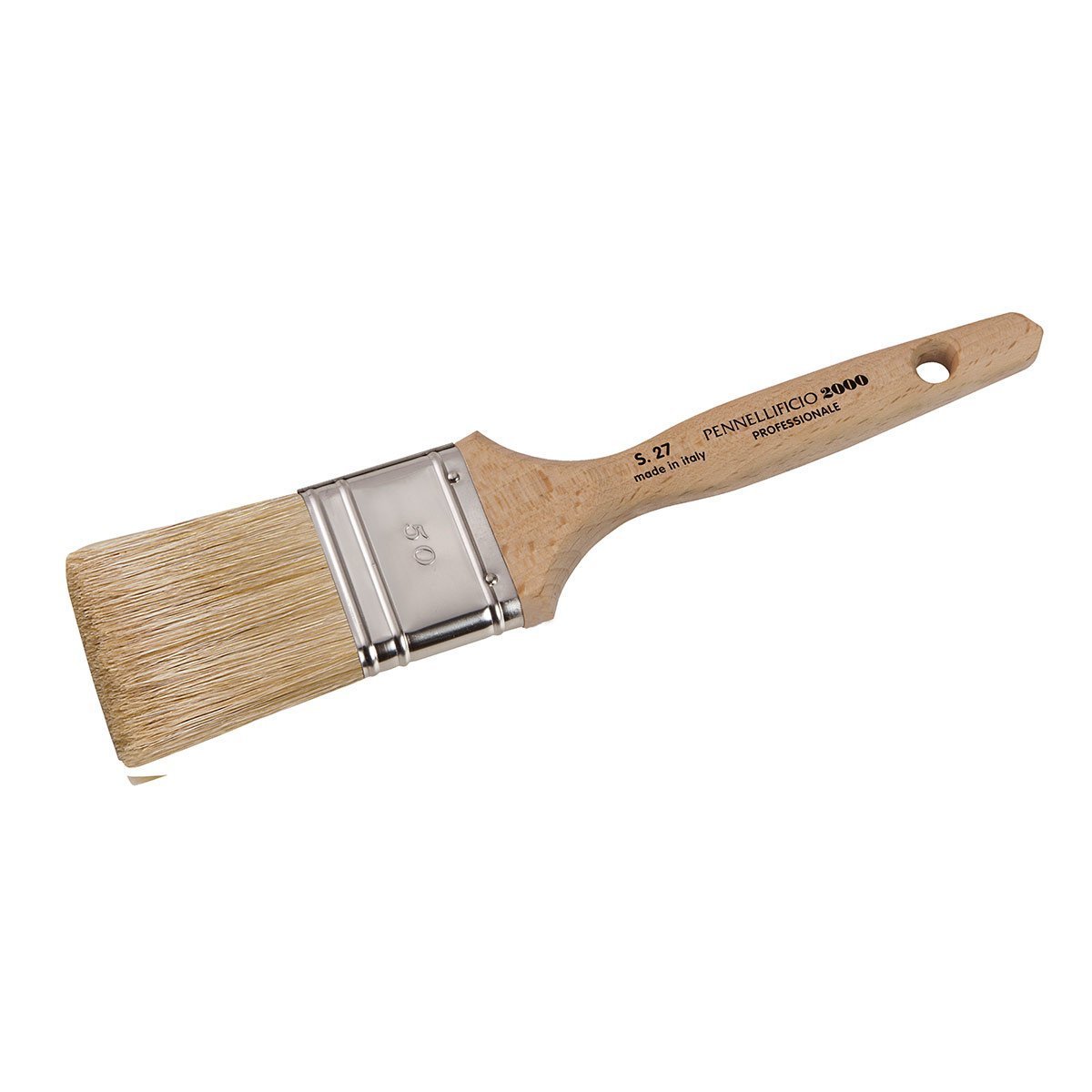 Pennellessa con manico in legno grezzo