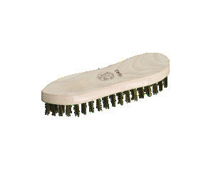 PAVAN Art. 1640/OTT - Spazzola a forma scarpetta Filo ottone ondulato