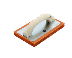 PAVAN Art. 820/2 - Frattone manico in legno Gomma arancio spessore 20 mm per intonaci tradizionali