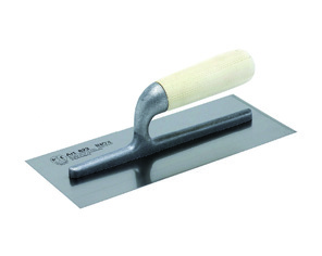 PAVAN Art. 824/IL - Frattone in acciaio inox Manico in legno Saldato Lama lucidata a specchio Pronta per lucidatura marmorino